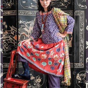 Gudrun Sjoden red Lotus dress